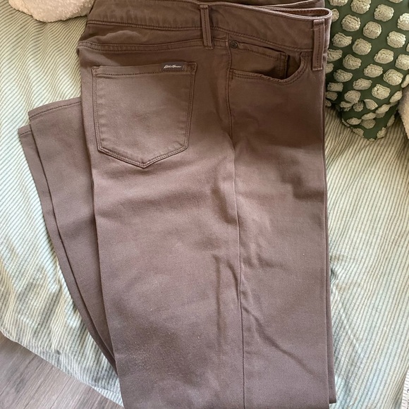 Eddie Bauer Elysian Taupe Cotton Blend Jeans, Size 10 - Picture 1 of 9